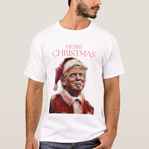 T-shirt Funny Trump Santa Claus Carte de Noël