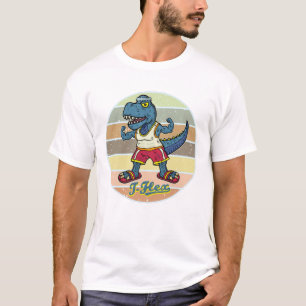 T-shirt Funny Tyrannosaurus Rex T-Flex Workout Cool rétro