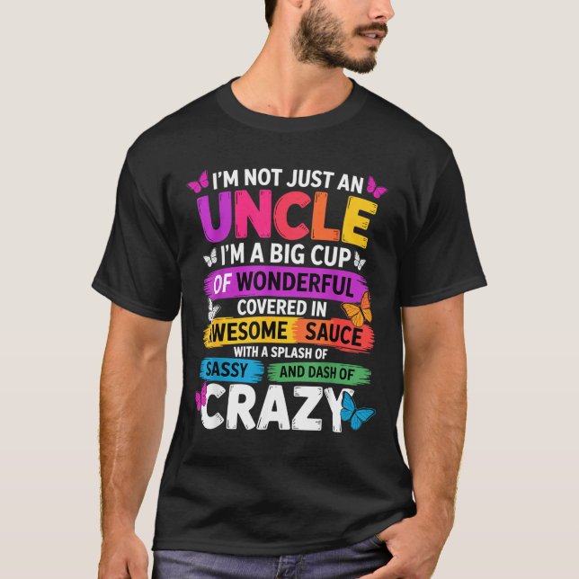 T-shirt Funny Uncle Quote Sy Cool Uncle Men  (Devant)