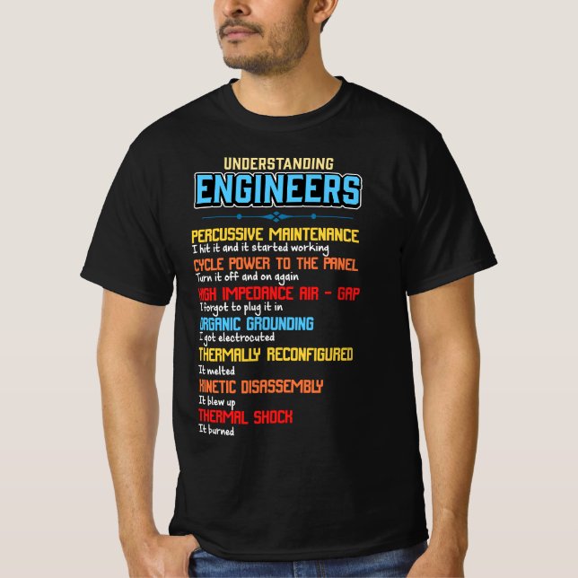 T-shirt Funny Understanding Engineers and Funny Engineerin (Devant)