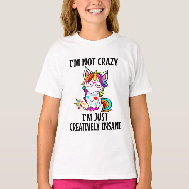 T-shirt FUNNY UNICORN Créative fou (Devant)