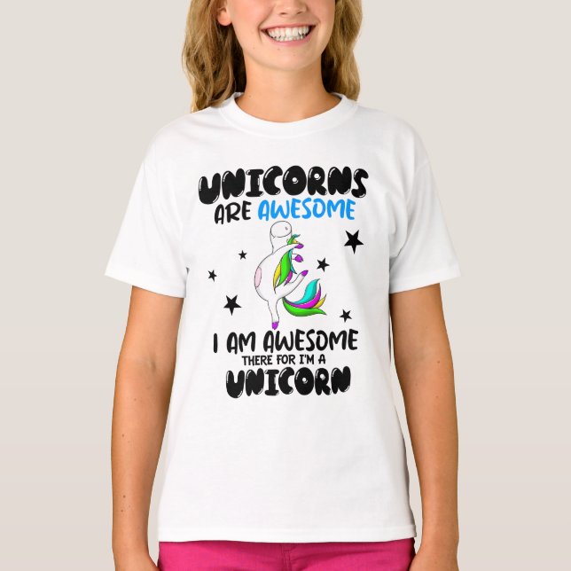 T-shirt FUNNY UNICORN Je suis génial (Devant)