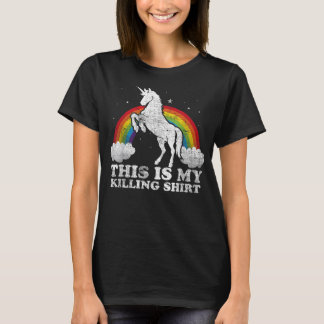 T-shirt Funny Unicorn This Is My Killing Distressed Vintag