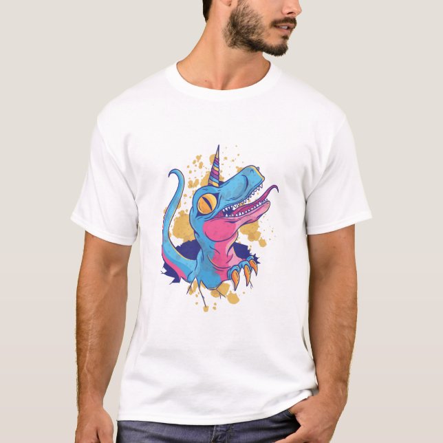T-shirt Funny Unicornisaurus (Devant)