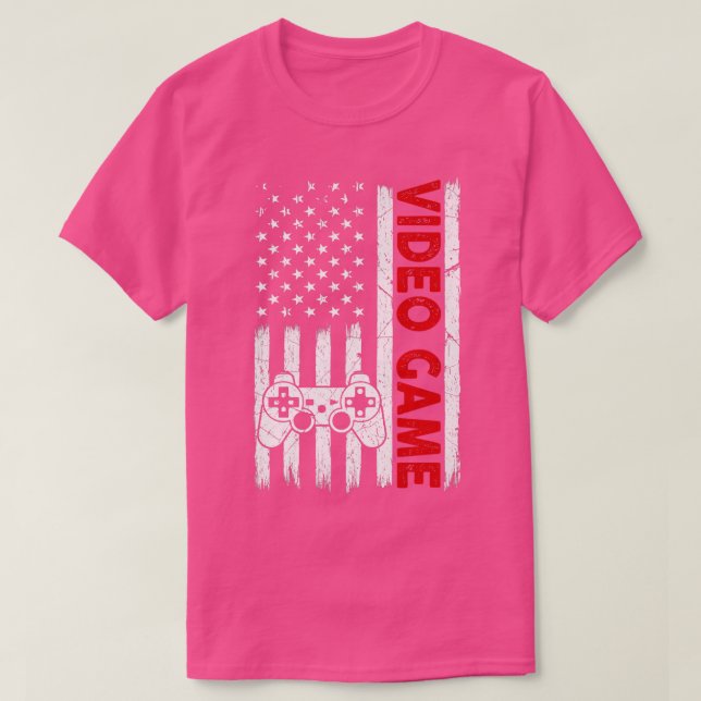 T-shirt Funny USA American Flag Video Game Patriotic 4th O (Design devant)