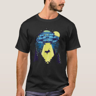 T-shirt Funny Vache Alien enlèvement UFO Croyant T Chemise