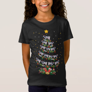 T-Shirt Funny Vache Amoureux des animaux Noël Santa Hat Va