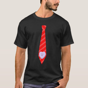 T-shirt Funny Valentine Cravate avec un Coeur Baiser Me su