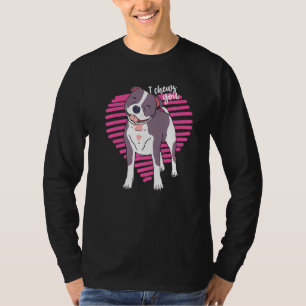T-shirt Funny Valentine S Day Bull Terrier Amoureux des ch