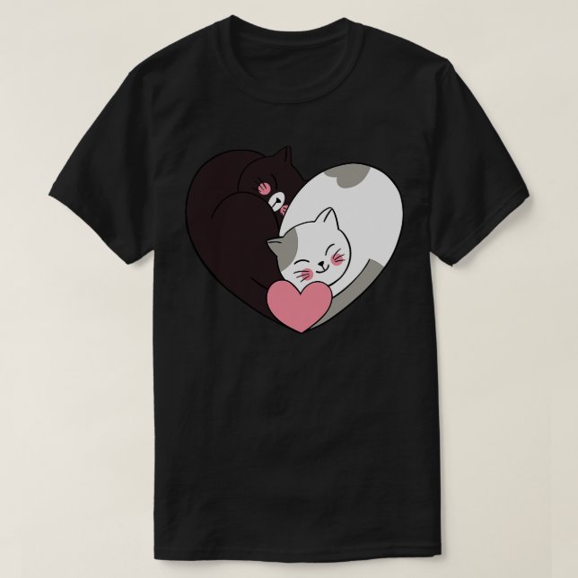 T-shirt Funny Valentines Day Chats Kitten Valentine Chat P (Design devant)