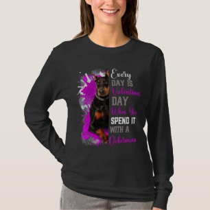 T-shirt Funny Valentines Day Doberman Maman maman maman ma