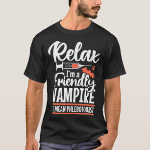 T-shirt Funny Vampire Phlebotomiste Technicien en pharmaci