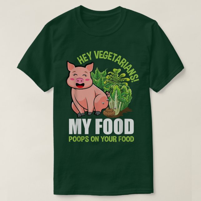 T-shirt Funny Vegetarian Saying Veggie Plant Based Vegan M (Design devant)