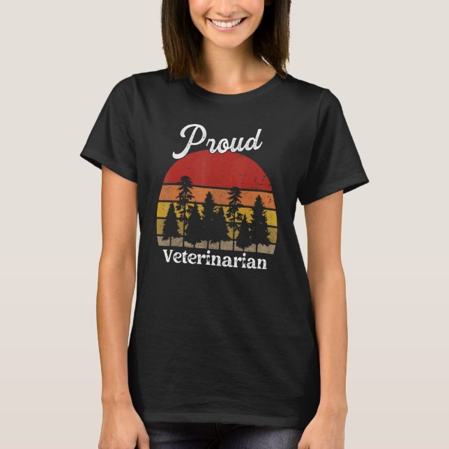 T-shirt Funny Veterinarian Shirts Job Title Professions (Devant)