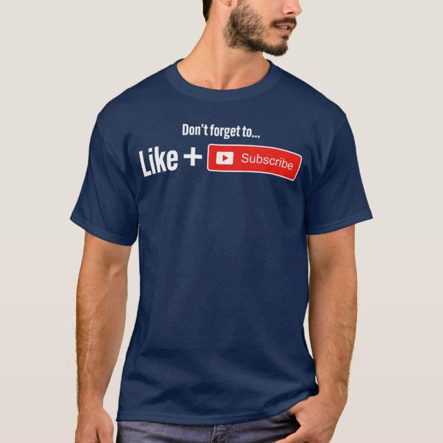 T-shirt Funny Video Blogger Vlogger Like Subscribe Podcast (Devant)
