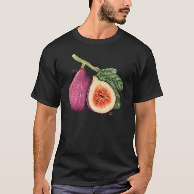 T-shirt Funny Vintage Figues botaniques (Devant)