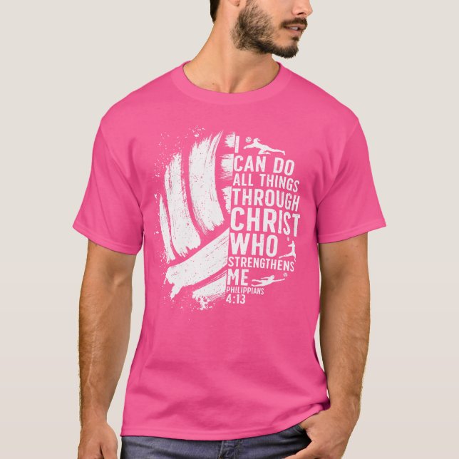 T-shirt Funny Volleyball Christian Boys Girls (Devant)