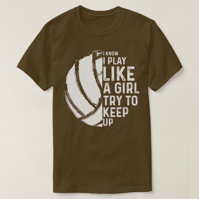 T-shirt Funny Volleyball Design Filles Femmes Jeunes dans  (Design devant)