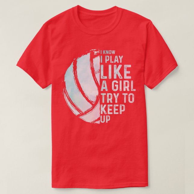 T-shirt Funny Volleyball Design Filles Femmes Jeunes dans  (Design devant)
