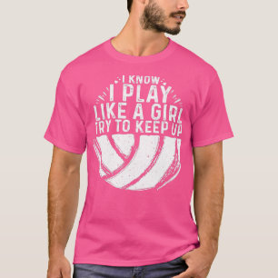 T-shirt Funny Volleyball Design Filles Femmes Jeunes dans 