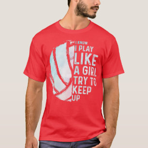 T-shirt Funny Volleyball Design Filles Femmes Jeunes dans 