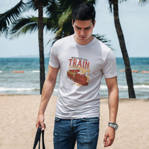 T-shirt Funny Whiskey Fix Train
