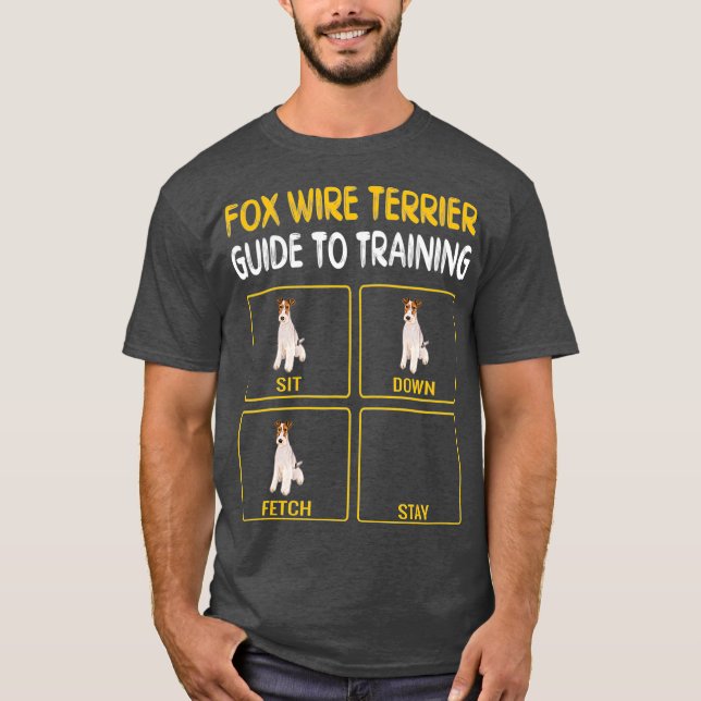 T-shirt Funny Wire Fox Terrier Guide d'entraînement Chien (Devant)