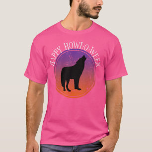 T-shirt Funny Wolf Howl Halloween Pun Happy Howl-O-Ween