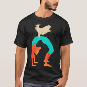 T-shirt Funny Woman And Goat Making Yoga Together Yogi Bri