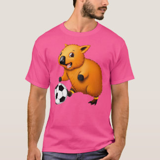 T-shirt Funny Wombat Jouer Soccer Sport Jeu Wombat Lov