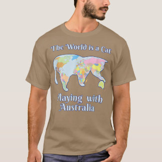 T-shirt Funny World est une carte de jeu de chats 