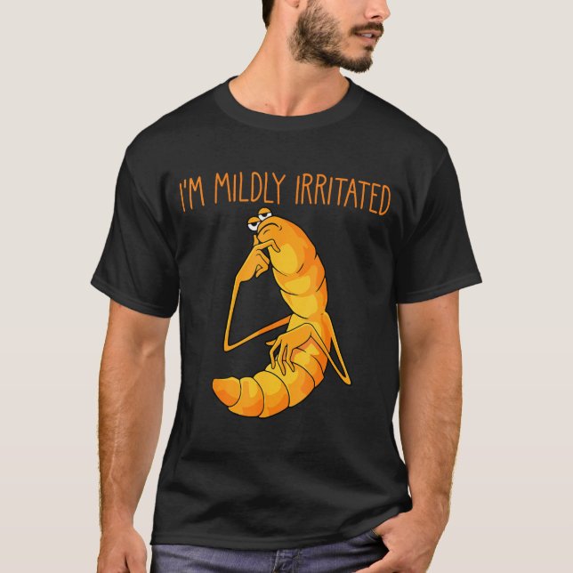 T-shirt Funny Worm Meme I'm Mildly Irritated Marcus Mens W (Devant)