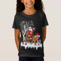 Funny Xmas Éclairage Arbre Père Noël équitation Ti