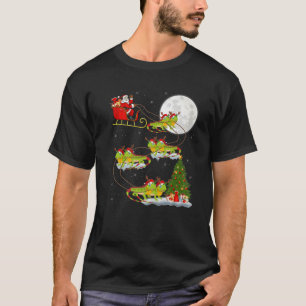 T-shirt Funny Xmas Lighting Tree Père Noël équitation Igua