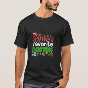 T-shirt Funny Xmas Père Noël's Favori Doctor Christmas Tan