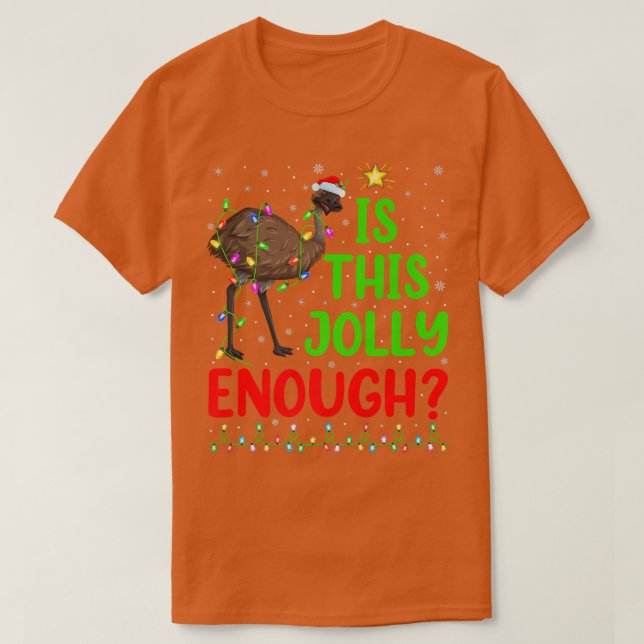 T-shirt Funny Xmas Tree Is This Jolly Enough (Design devant)