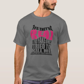 T-shirt Funny Yes They're Real | Cute Breast Implant Illne