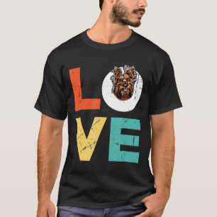 T-shirt Funny Yorkshire Terrier Amour Coeur Noël Valentine