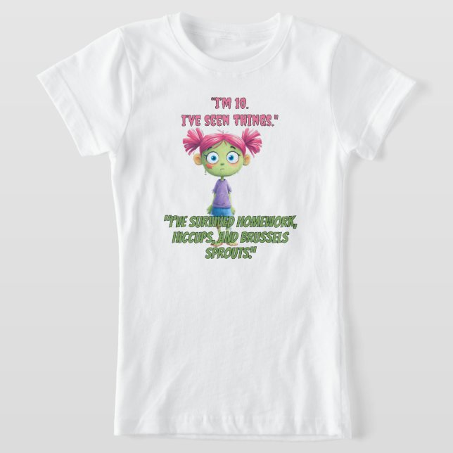 T-Shirt Funny Zombie 10e Anniversaire Retour Graphique (Poser)