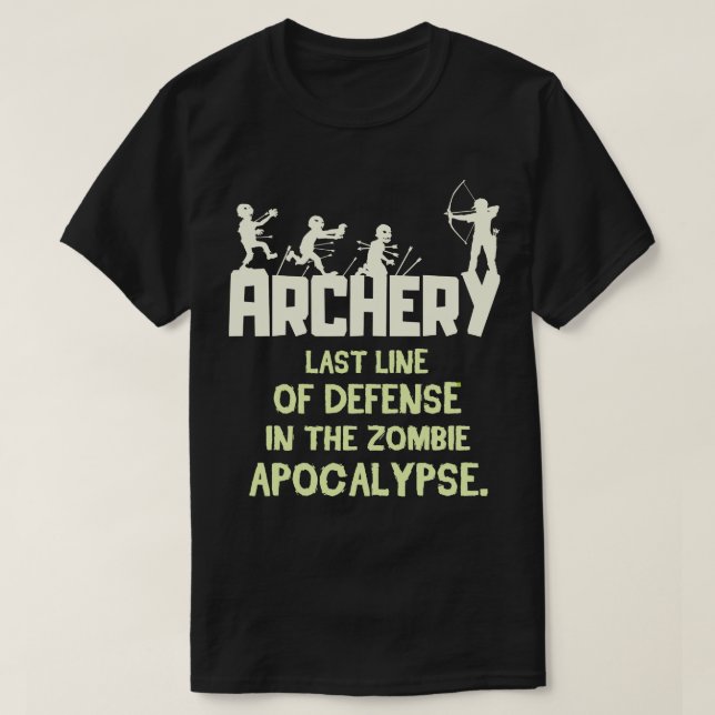 T-shirt Funny Zombie tir à l'arc Cadeau Imprimer Hommes Fe (Design devant)