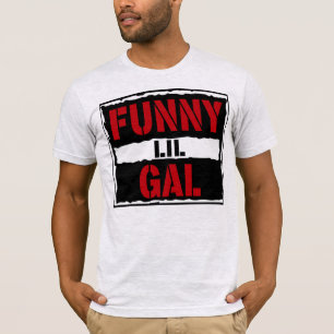 T-shirt FunnyLilGalRéagit Chemise de lutte d'attitude (bla