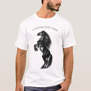 T - Shirt für aufrecht gezogenes Pferd mit benutze