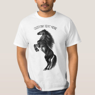 T - Shirt für aufrecht stehende Pferde mit benutze