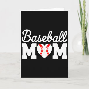 T-Shirt für Baseball-Mütter Frauen Baseball Herz M Karte