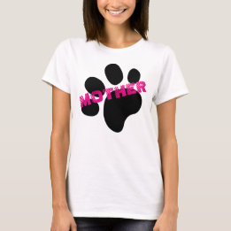 T-shirt Fur Bébé Mère Empreinte de patte Fête des Mères Ca