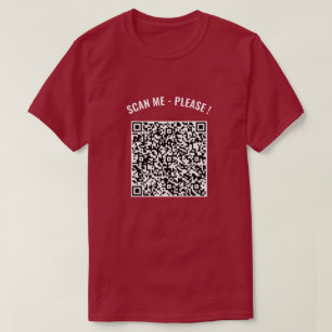 T - Shirt für benutzerdefinierte QR-Code-Scan-Info