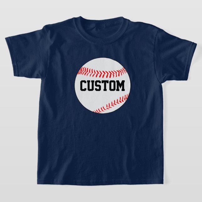 T - Shirt für Boy's Baseball-Farbe und Teamname (Ablage )