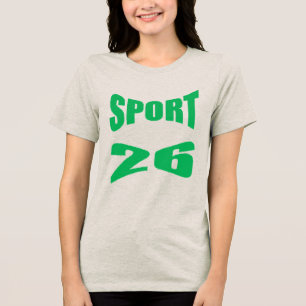 T-Shirt für Damen Tri-blend oatmeal SPORT 26 Shirt