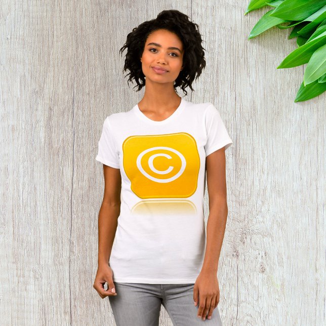 T - Shirt für das Copyright-Symbol Yellow Womens (Von Creator hochgeladen)