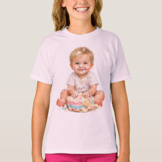 T-Shirt für das erste Geburtstags-Cake-Smash-Baby